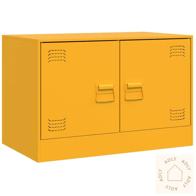 Tv-Benker 2 Stk Sennepsgul 67X39X44 Cm Stål