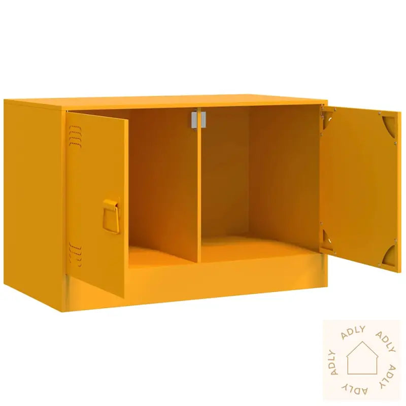 Tv-Benker 2 Stk Sennepsgul 67X39X44 Cm Stål