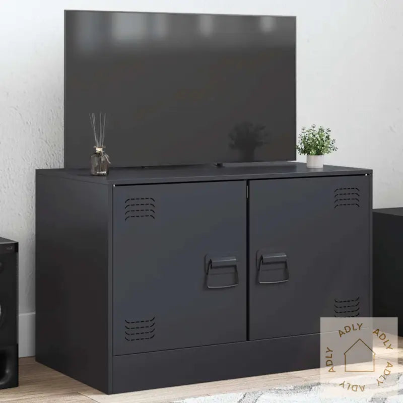 Tv-Benk Svart 67X39X44 Cm Stål