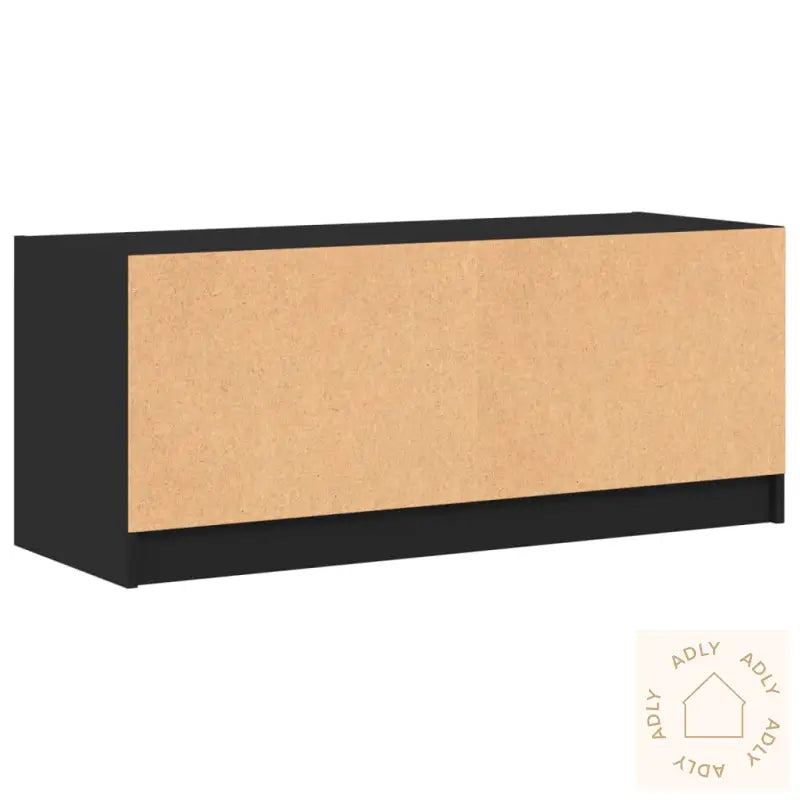 Tv-Benk Med Dør Svart 102X37X42 Cm