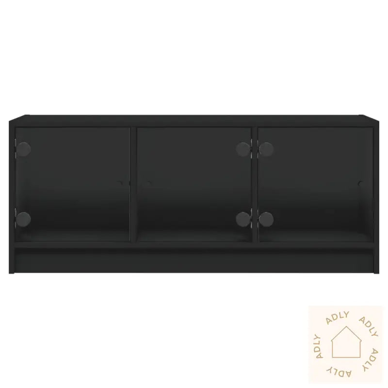 Tv-Benk Med Dør Svart 102X37X42 Cm