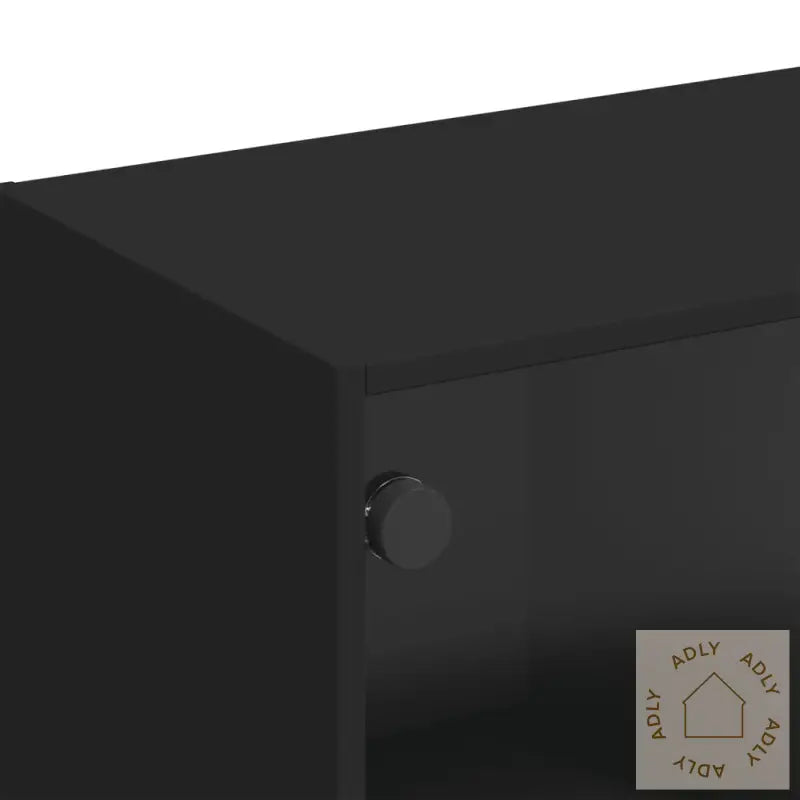 Tv-Benk Med Dør Svart 102X37X42 Cm