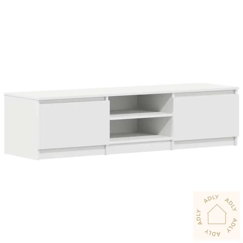 Tv-Benk Hvit 140X40X35,5 Cm Konstruert Tre