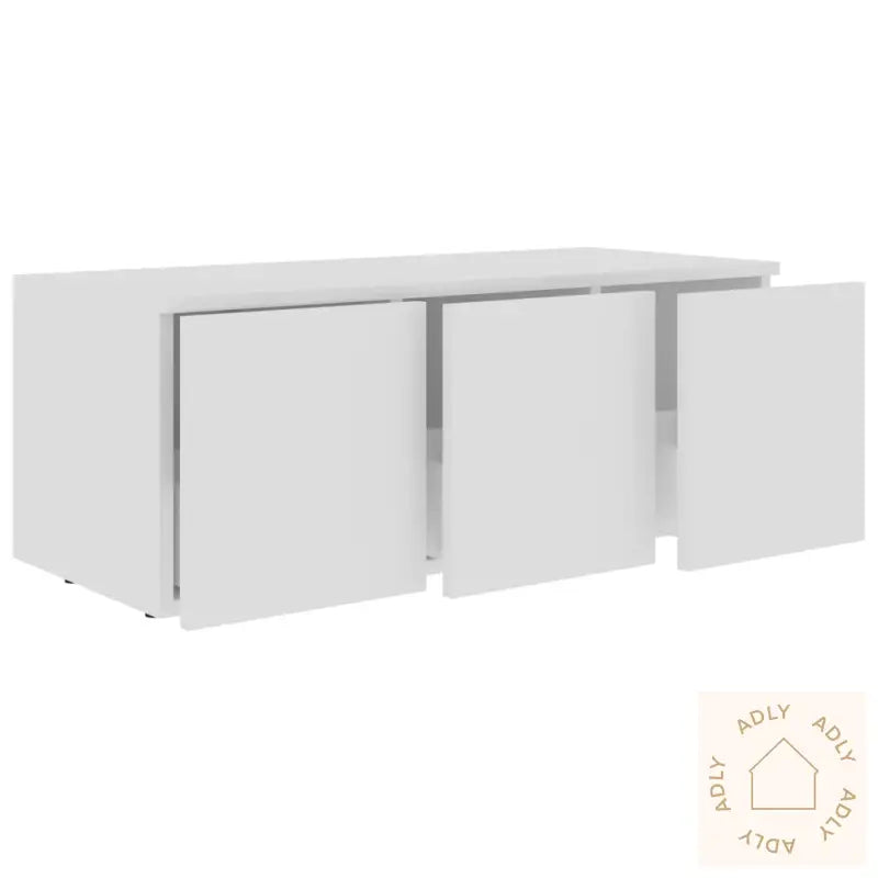 Tv-Benk Hvit 80X34X30 Cm Konstruert Tre