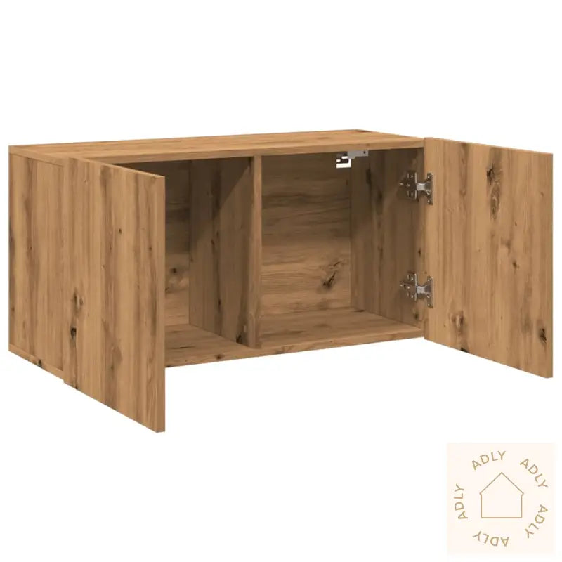 Vegghengt Tv-Benk Artisan Eik 80X30X41 Cm