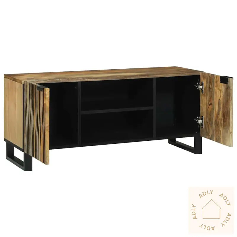 Tv-Skap, 105 X 33,5 X 46 Cm, Laget Av Solid Mangotre.