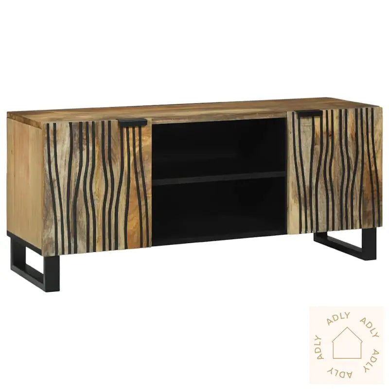 Tv-Skap, 105 X 33,5 X 46 Cm, Laget Av Solid Mangotre.