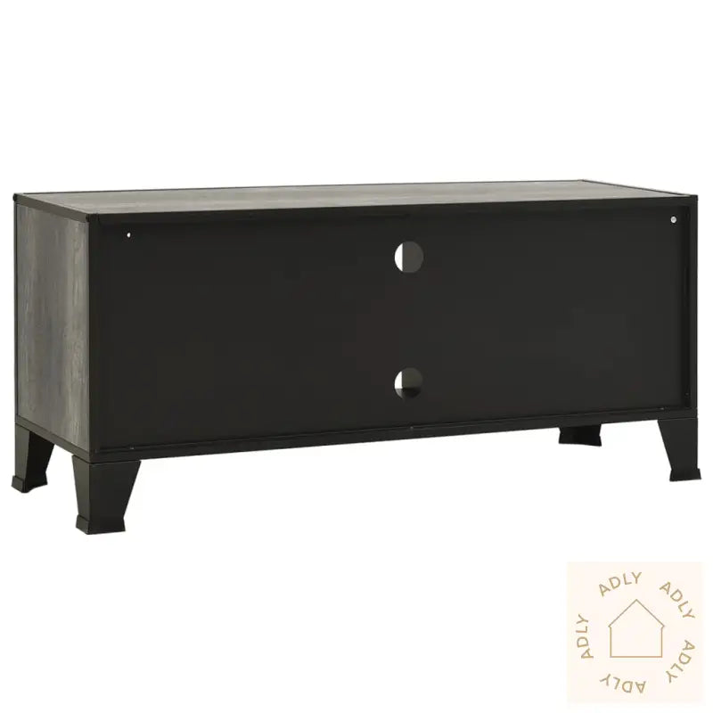 Tv-Benk Rustikk Grå 105X36X47 Cm Metall Og Mdf