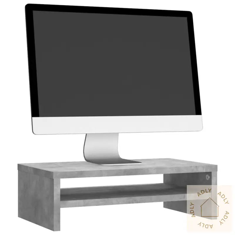 Skjermstativ Betonggrå 42X24X13 Cm Konstruert Tre