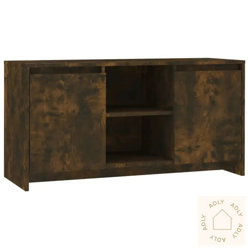 Tv-Benk Røkt Eik 102X37,5X52,5 Cm Konstruert Tre