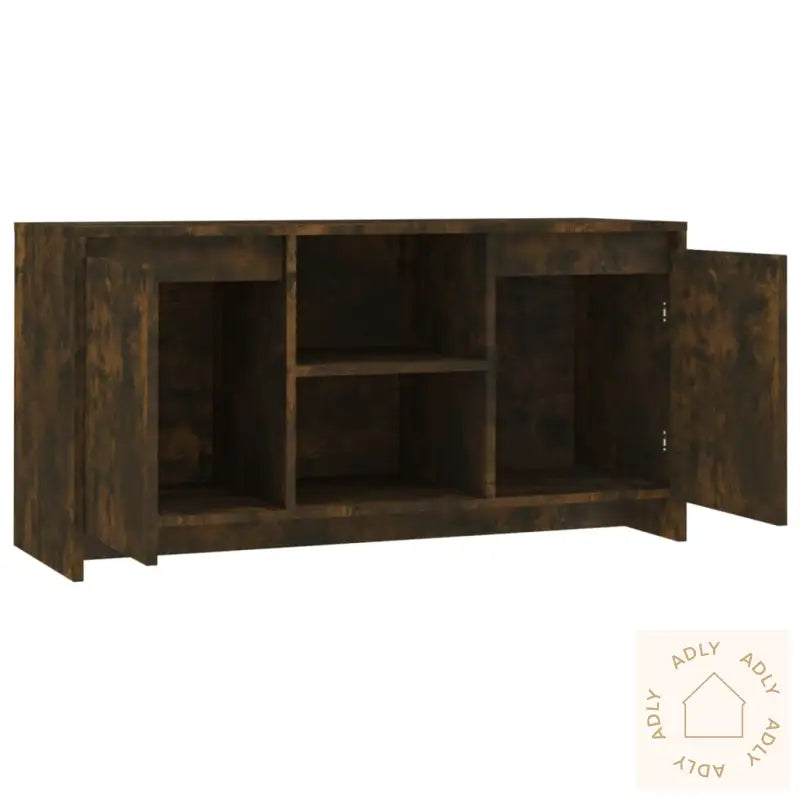 Tv-Benk Røkt Eik 102X37,5X52,5 Cm Konstruert Tre