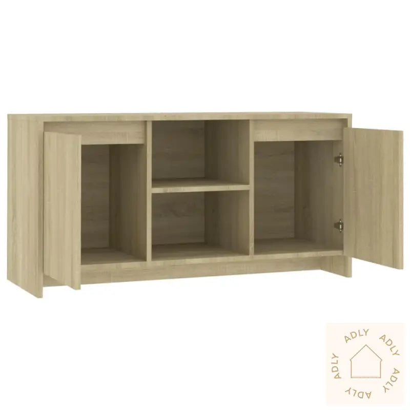 Tv-Benk Sonoma Eik 102X37,5X52,5 Cm Konstruert Tre