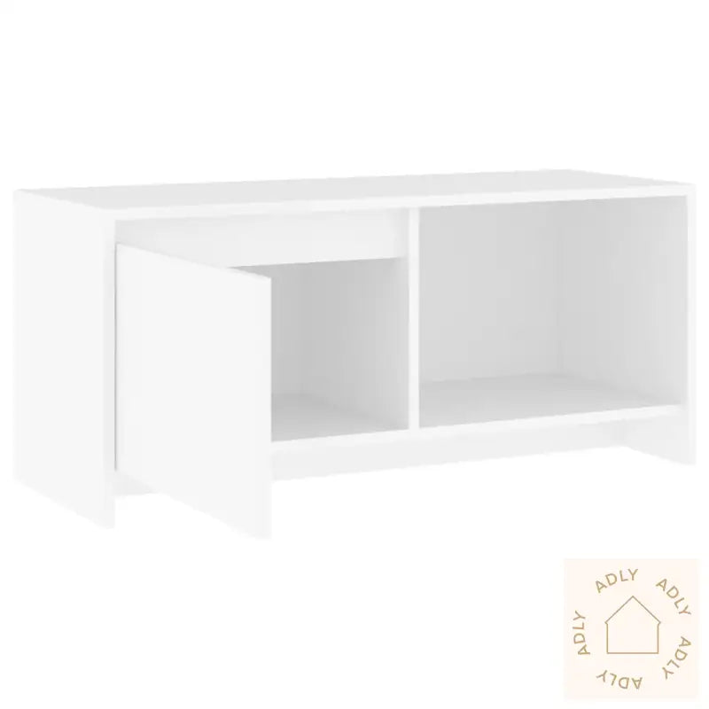 Tv-Benk Hvit 90X35X40 Cm Konstruert Tre