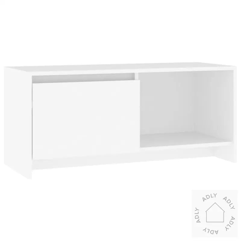 Tv-Benk Hvit 90X35X40 Cm Konstruert Tre