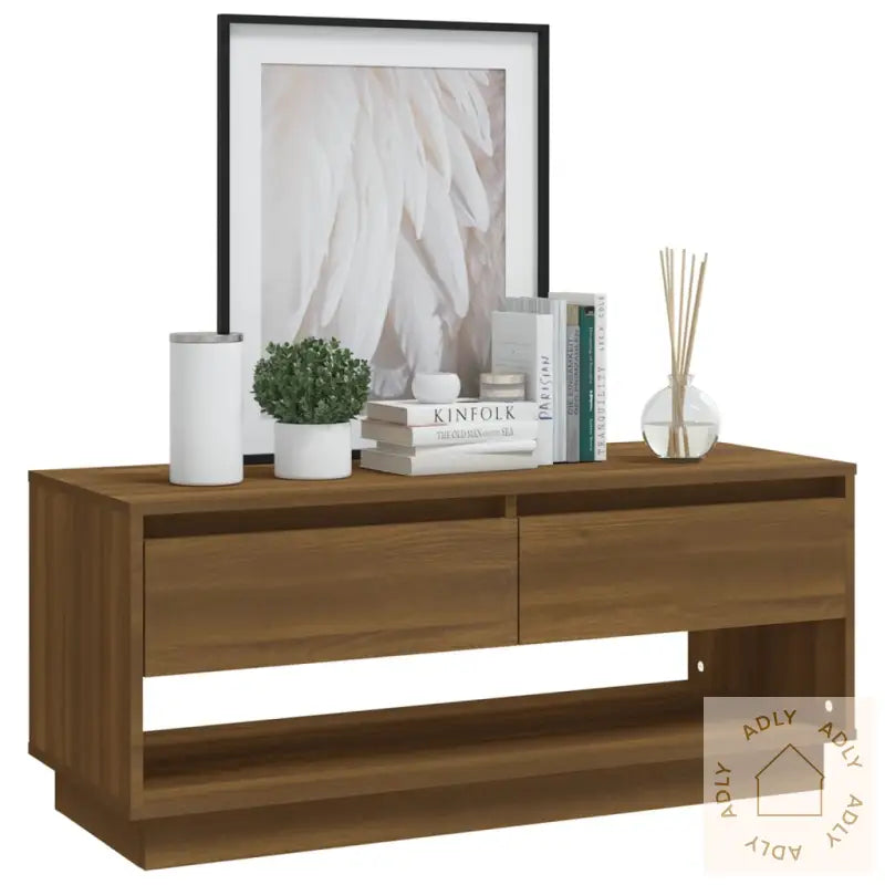 Tv-Benk Sonoma Eik 102X41X44 Cm Konstruert Tre