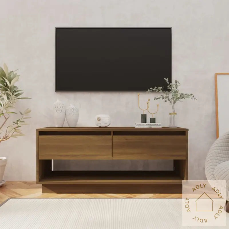 Tv-Benk Sonoma Eik 102X41X44 Cm Konstruert Tre