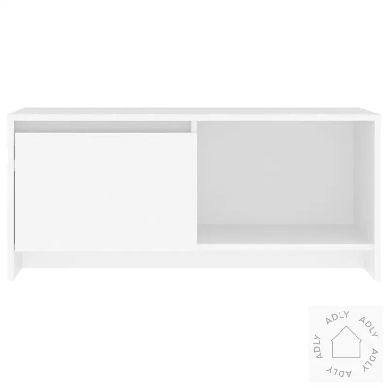 Tv-Benk Hvit 90X35X40 Cm Konstruert Tre