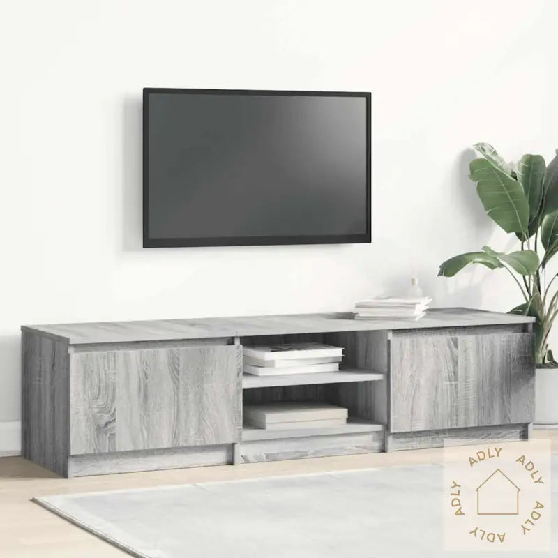 Tv-Benk Grå Sonoma 140X40X35,5 Cm Konstruert Tre
