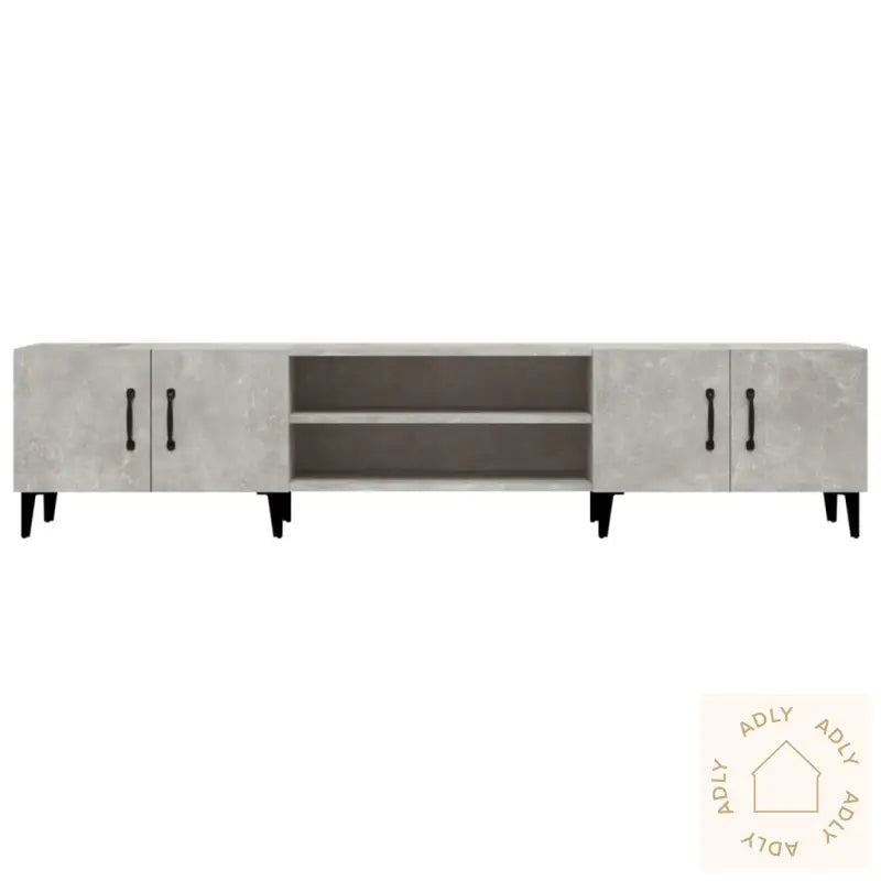 Tv-Benk Betonggrå 180X31,5X40 Cm Konstruert Tre