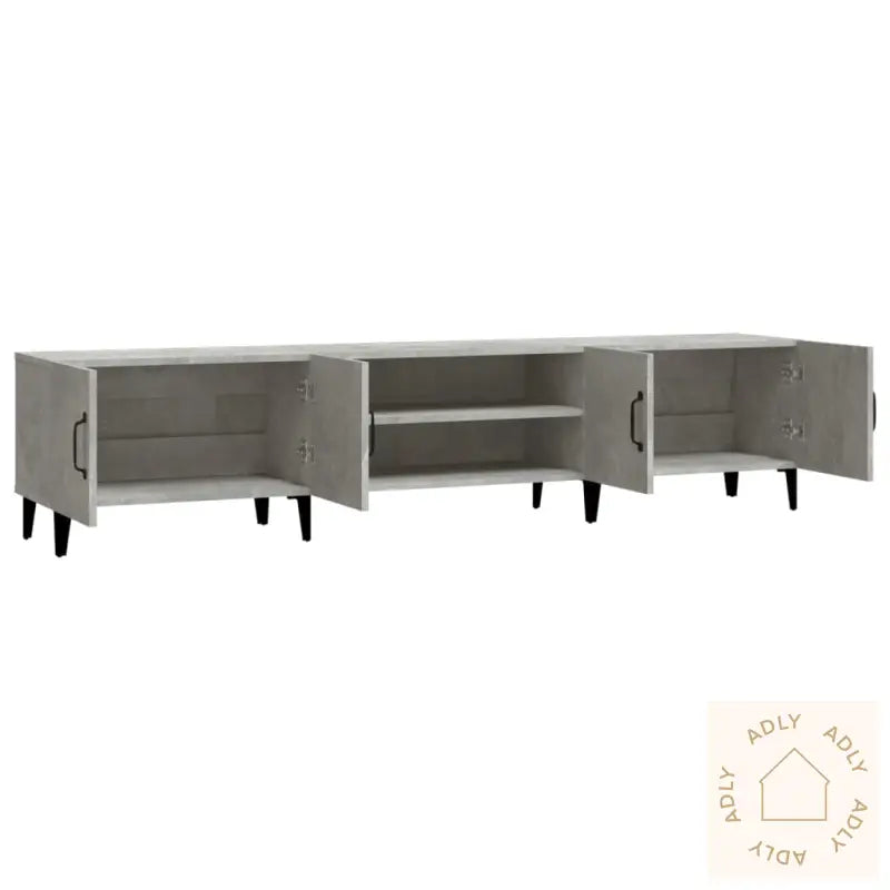 Tv-Benk Betonggrå 180X31,5X40 Cm Konstruert Tre