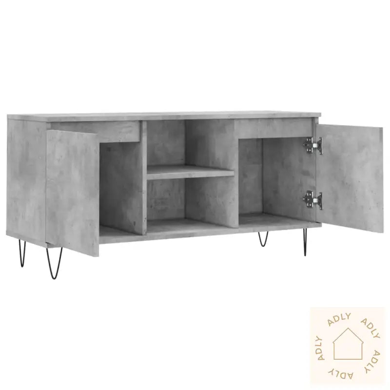 Tv-Benk Betonggrå 104X35X50 Cm Konstruert Tre