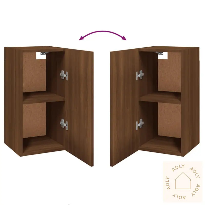 Tv-Benker 2 Stk Brun Eik 30,5X30X60 Cm Konstruert Tre