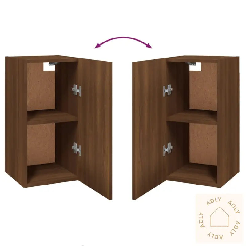 Tv-Benker 7 Stk Brun Eik 30,5X30X60 Cm Konstruert Tre