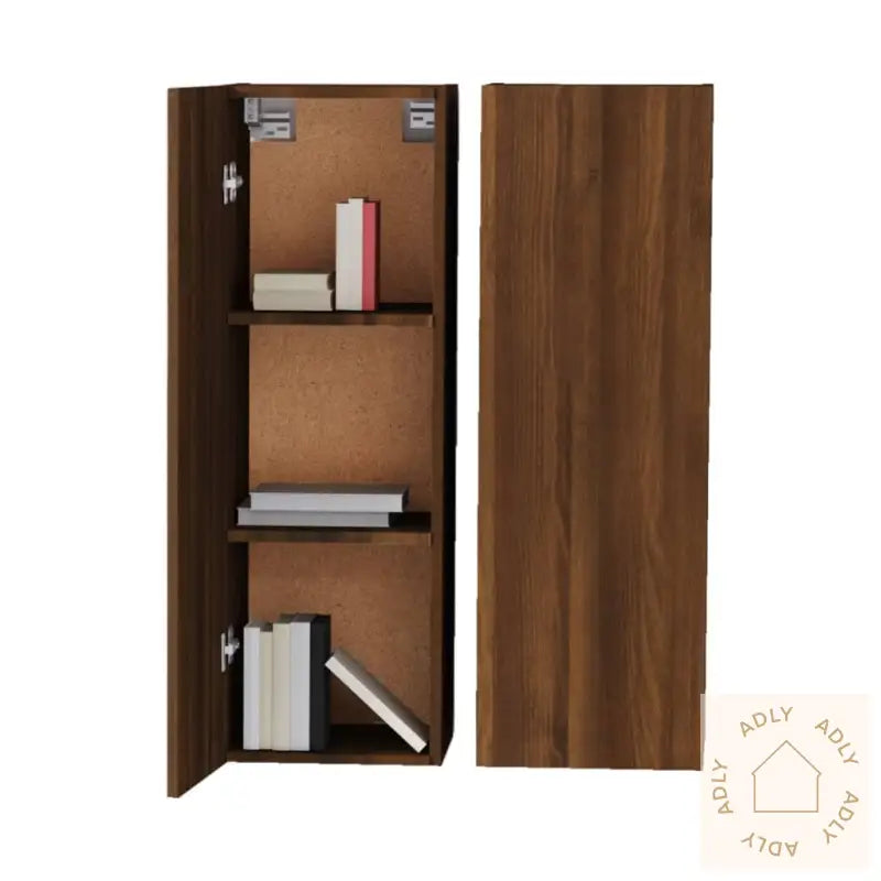 Tv-Benker 2 Stk Brun Eik 30,5X30X90 Cm Konstruert Tre