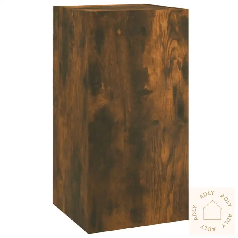 Tv-Benk Røkt Eik 30,5X30X60 Cm Konstruert Tre