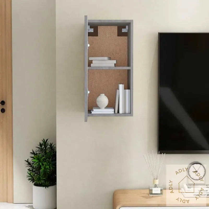 Tv-Benk Grå Sonoma 30,5X30X60 Cm Konstruert Tre