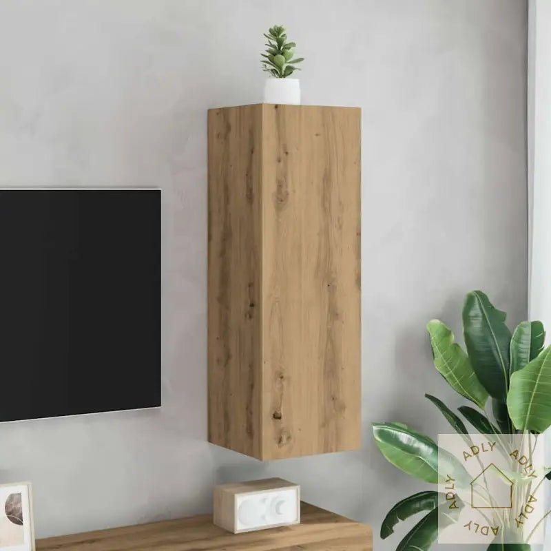 Tv-Benk Artisan Eik 30,5X30X90 Cm Konstruert Tre