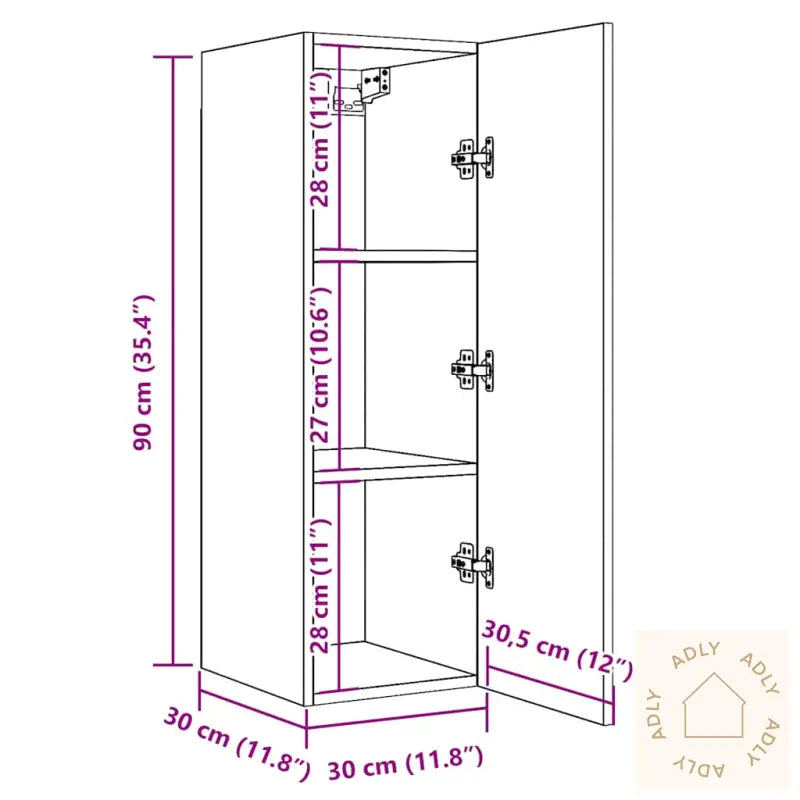 Tv-Benker 2 Stk Artisan Eik 30,5X30X90 Cm Konstruert Tre