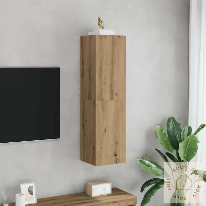 Tv-Benk Artisan Eik 30,5X30X110 Cm Konstruert Tre