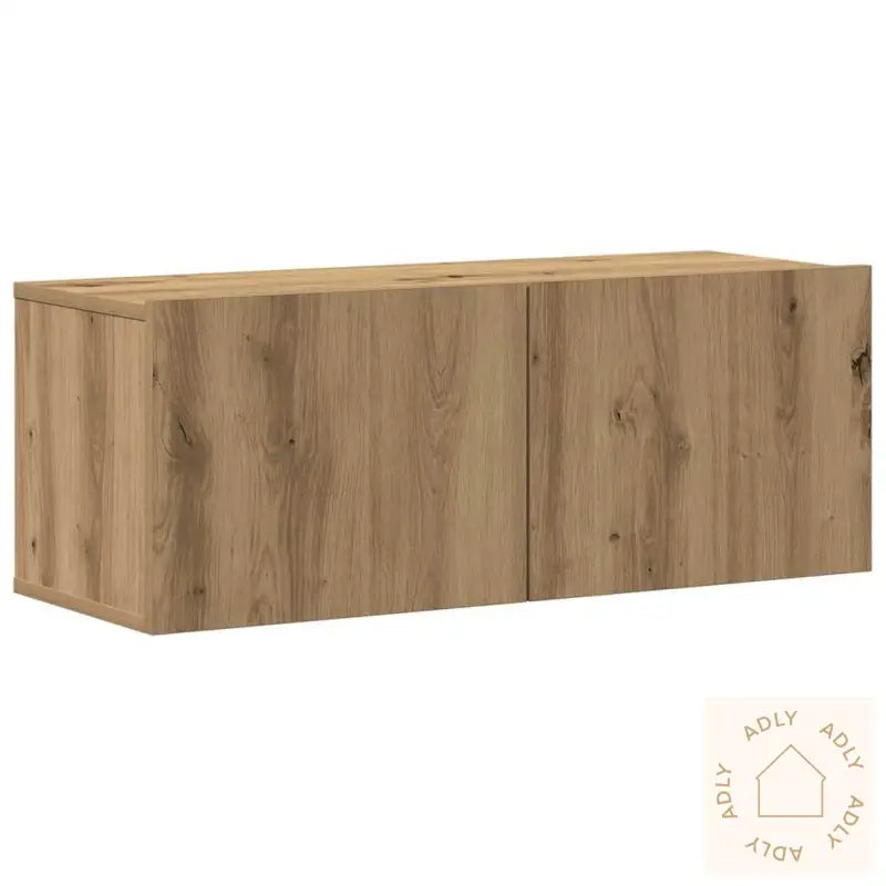 Vegghengte Tv-Benker 4 Stk Artisan Eik Konstruert Tre