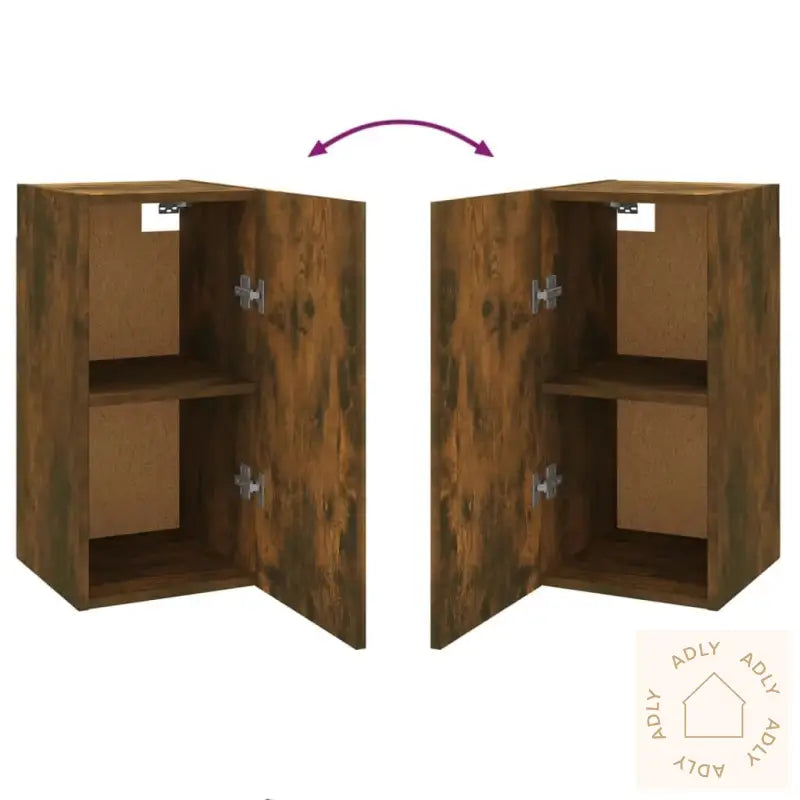 Tv-Benker 7 Stk Røkt Eik 30,5X30X60 Cm Konstruert Tre