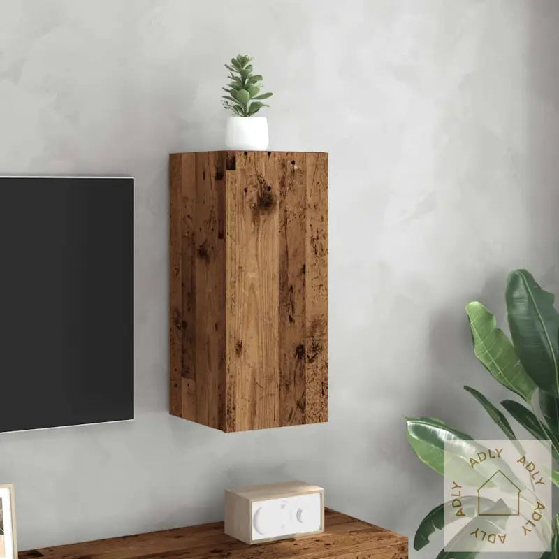 Tv-Benk Gammelt Tre 30,5X30X60 Cm Konstruert Tre