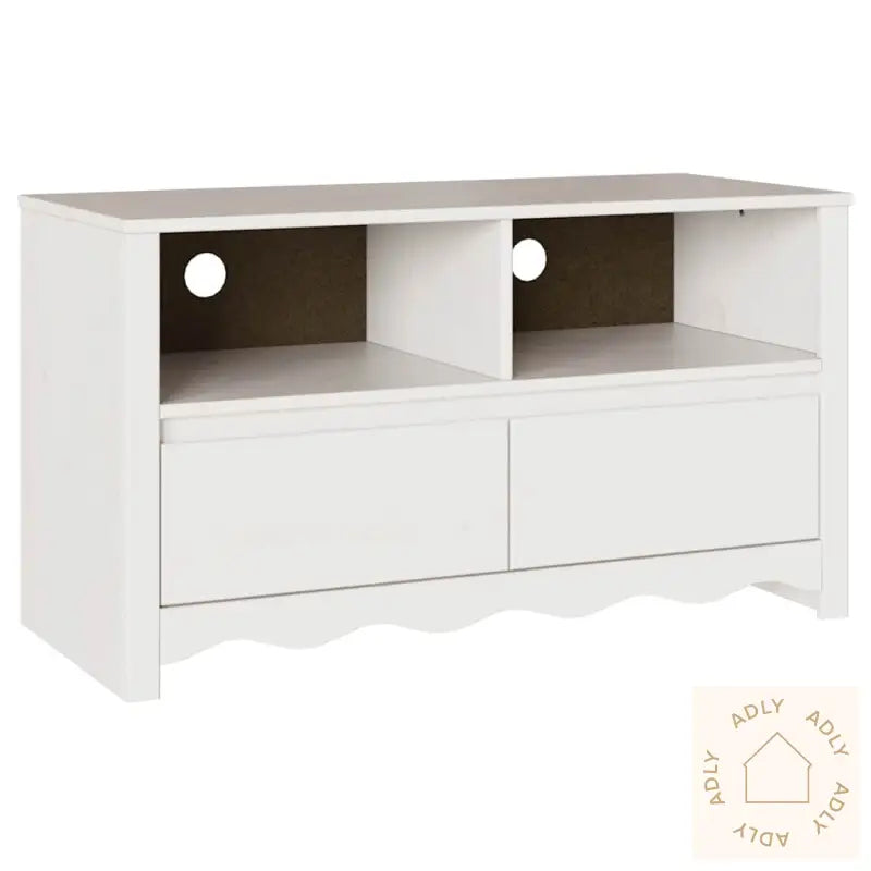 Tv-Stativ &quot;Drammen&quot; Hvit 99X43X55 Cm Solid Tre Furu