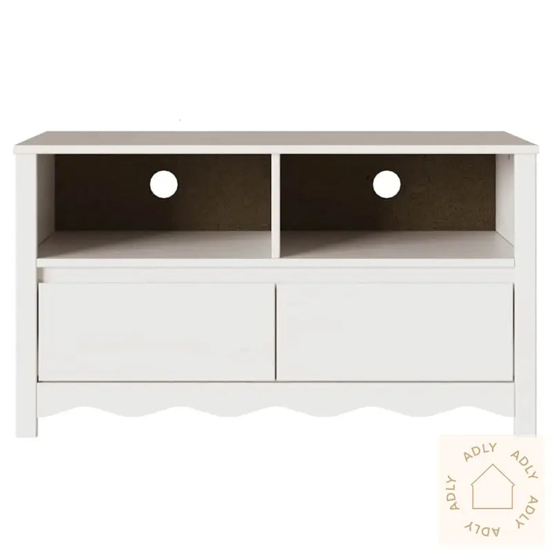 Tv-Stativ &quot;Drammen&quot; Hvit 99X43X55 Cm Solid Tre Furu