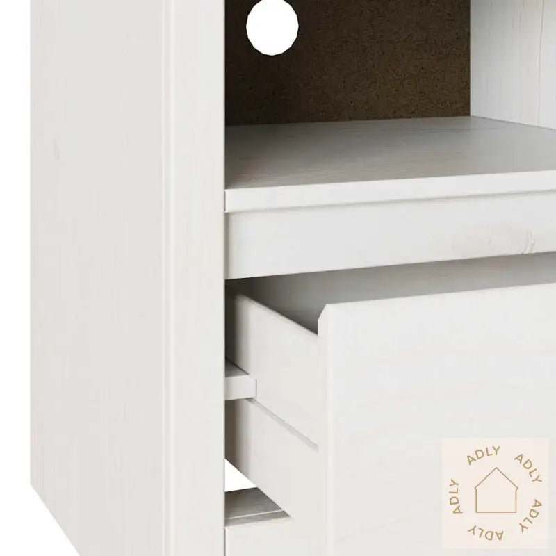 Tv-Stativ &quot;Drammen&quot; Hvit 99X43X55 Cm Solid Tre Furu