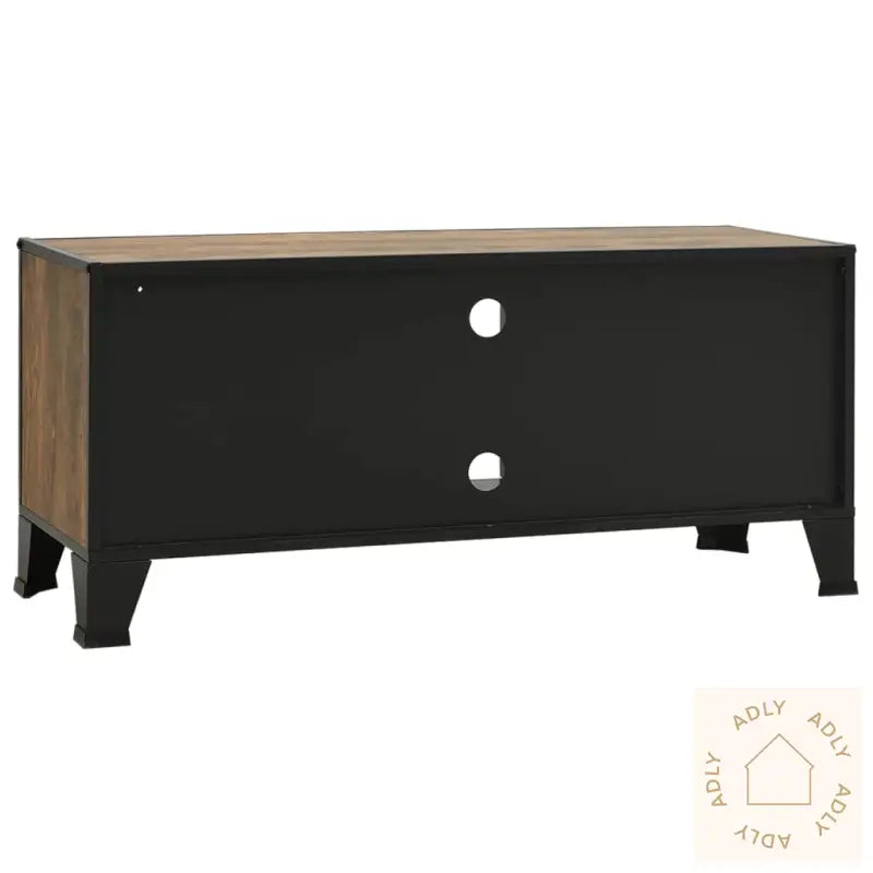 Tv-Benk Rustikk Brun 105X36X47Cm Metall Og Mdf