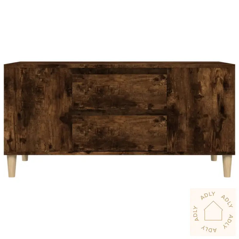 Tv-Benk Røkt Eik 102X44,5X50 Cm Konstruert Tre