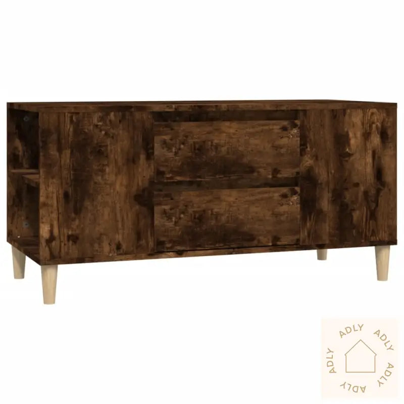 Tv-Benk Røkt Eik 102X44,5X50 Cm Konstruert Tre