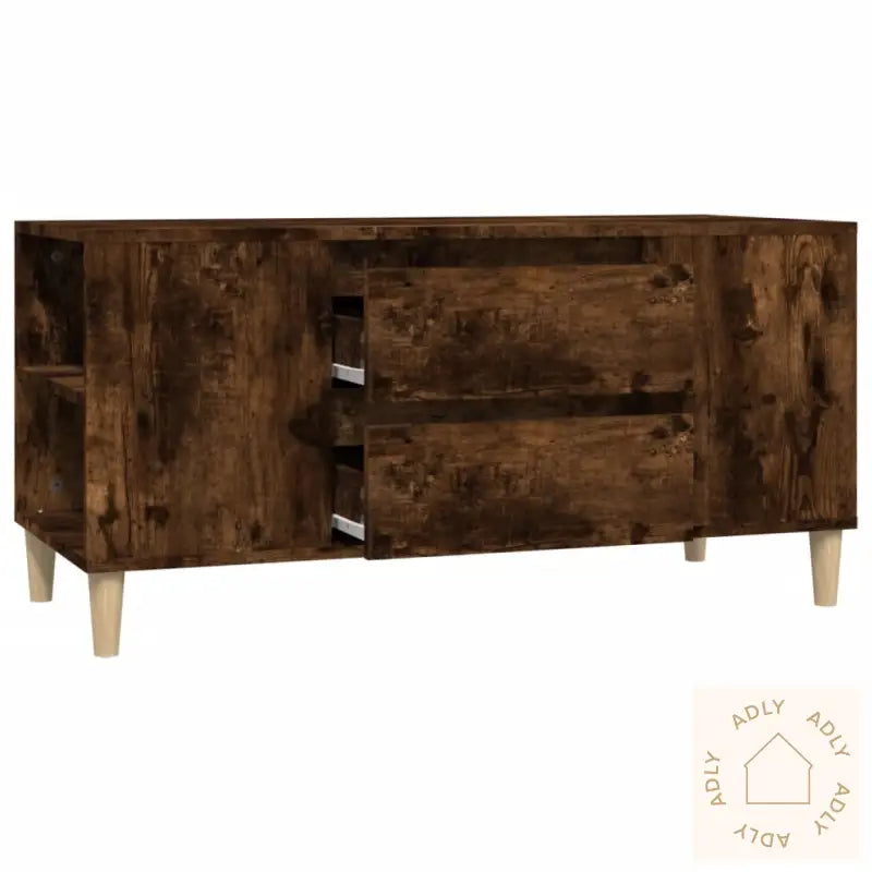 Tv-Benk Røkt Eik 102X44,5X50 Cm Konstruert Tre