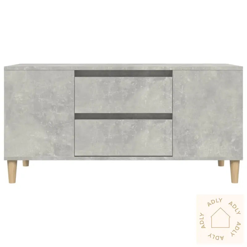 Tv-Benk Betonggrå 102X44,5X50 Cm Konstruert Tre