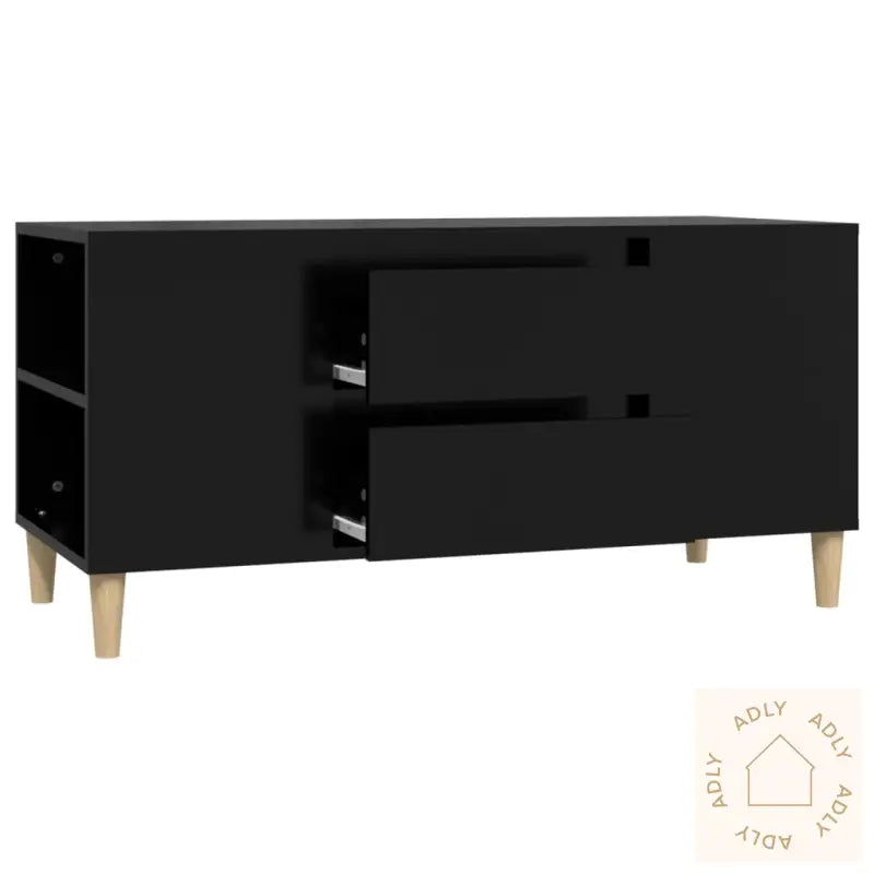 Tv-Benk Svart 102X44,5X50 Cm Konstruert Tre