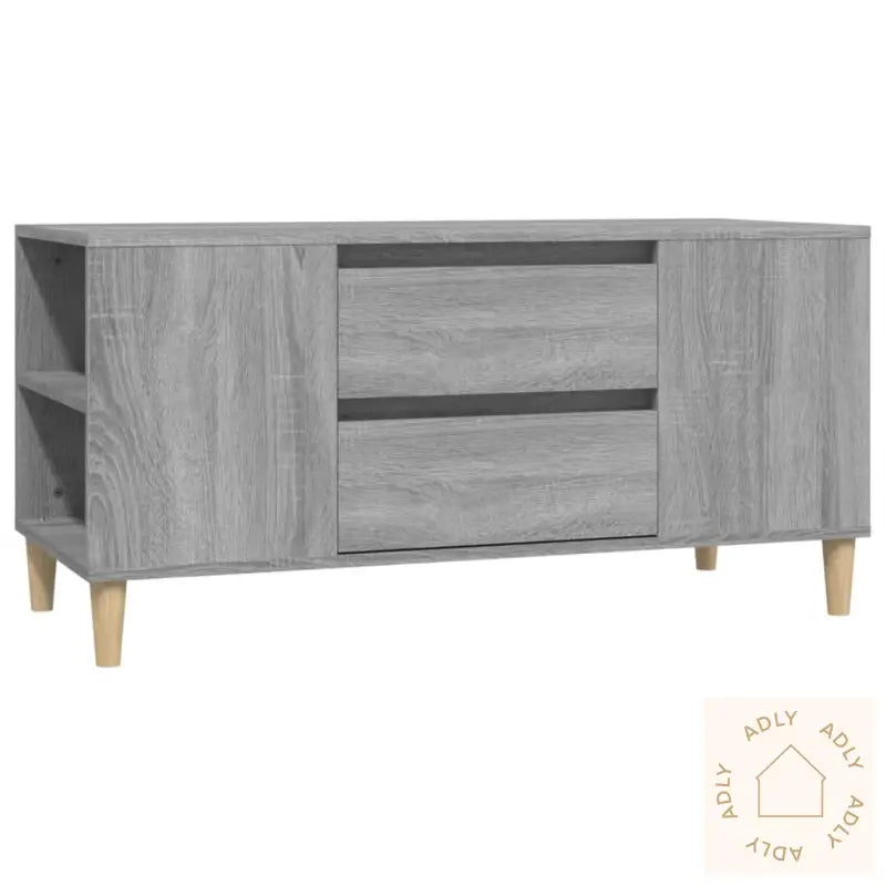 Tv-Benk Grå Sonoma 102X44,5X50 Cm Konstruert Tre