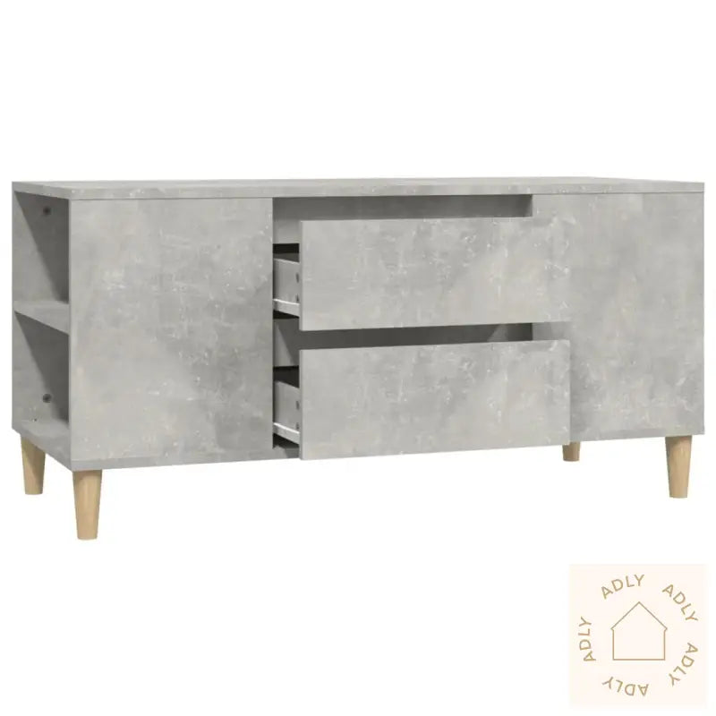 Tv-Benk Betonggrå 102X44,5X50 Cm Konstruert Tre