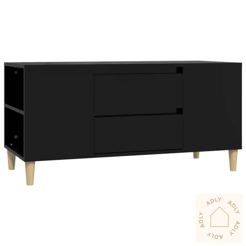 Tv-Benk Svart 102X44,5X50 Cm Konstruert Tre