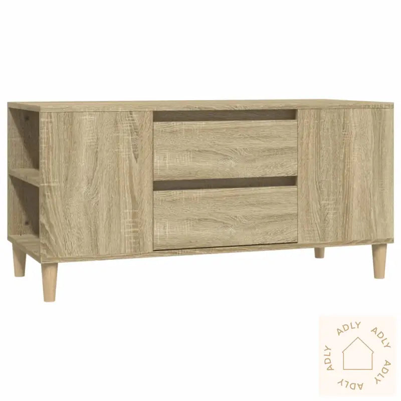Tv-Benk Sonoma Eik 102X44,5X50 Cm Konstruert Tre