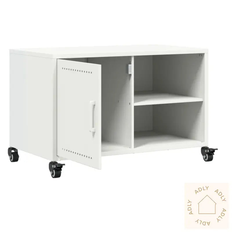 Tv-Benk Hvit 68X39X43,5 Cm Stål